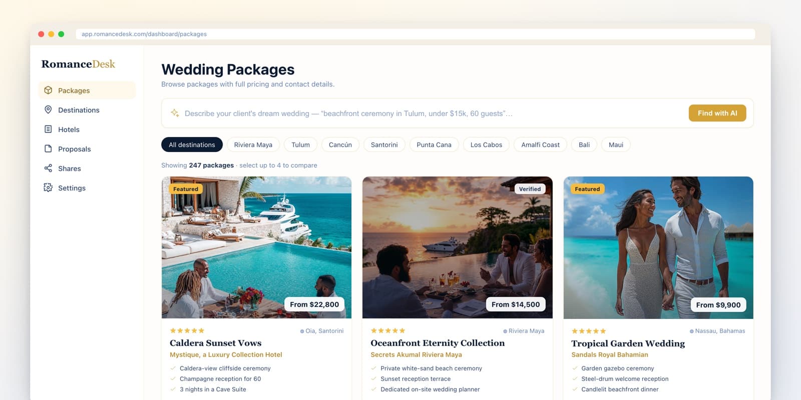 Introducing RomanceDesk: Close More Destination Weddings