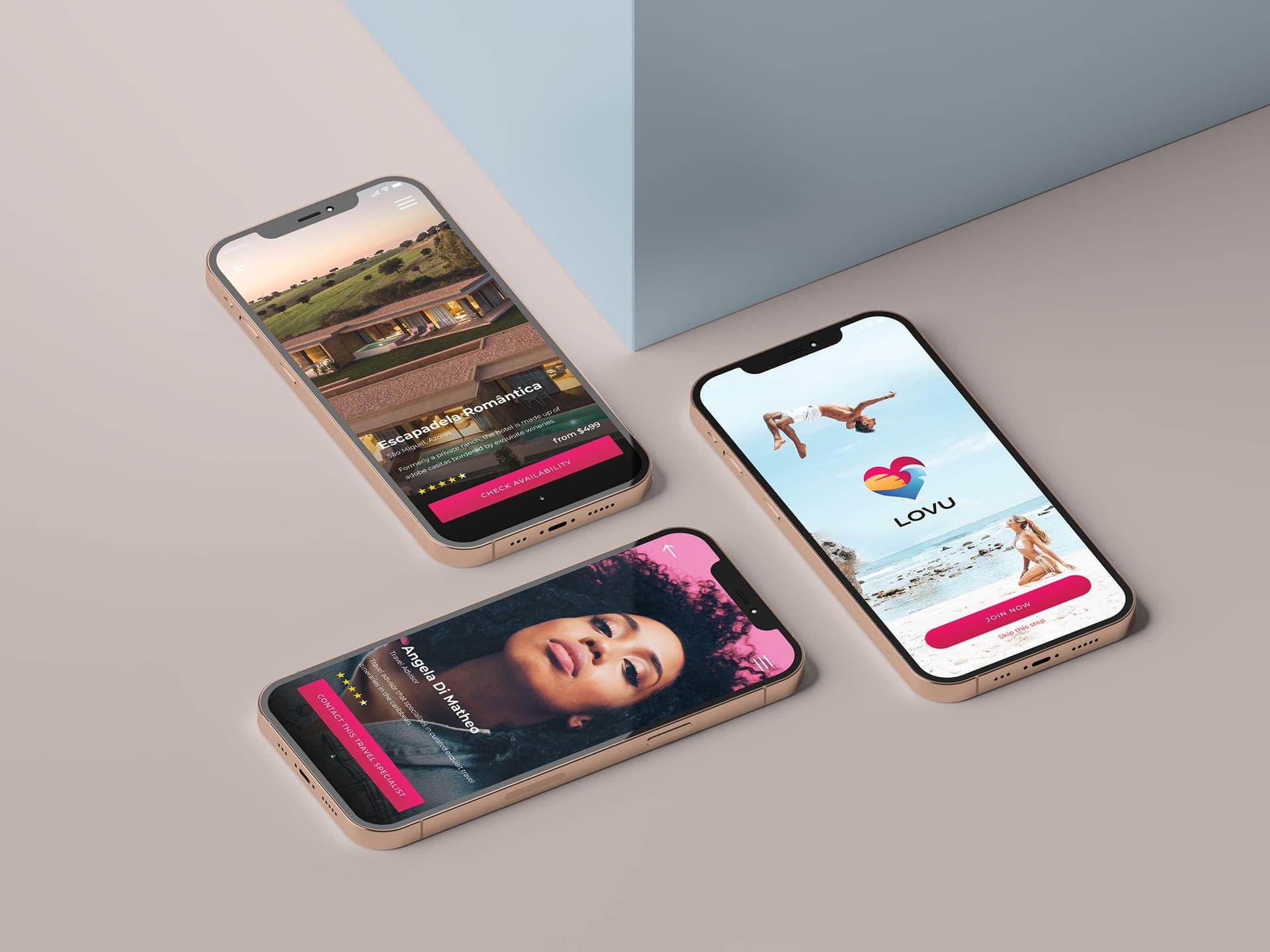 LOVU app on iPhone