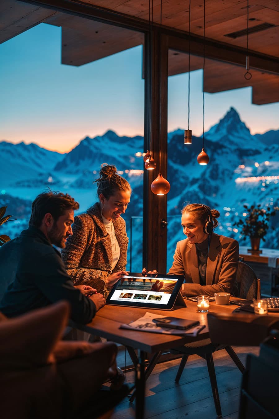 Travel advisor at work