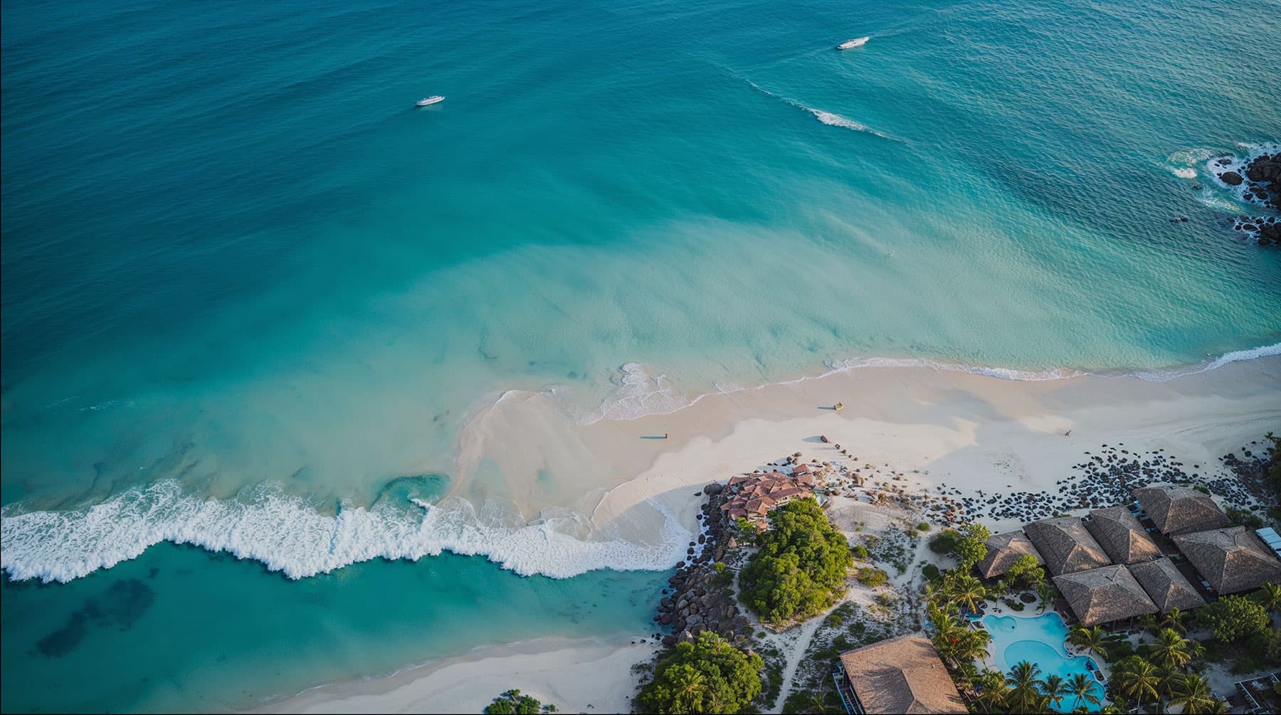 Romantic destination scenery